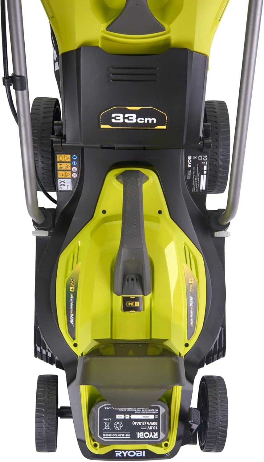 Cortacésped a batería RYOBI 18 V ONE+ RLM18X33B40, 33 cm de ancho de corte