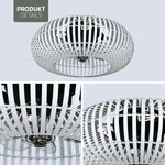 Ventilador de techo inteligente Varin® con luz, Wi-Fi Tuya, Ø 50 cm, lámpara de techo con ventilador, ventilador con luz de techo con 4 casquillos E27 (sin bombillas), mando a distancia, bambú blanco