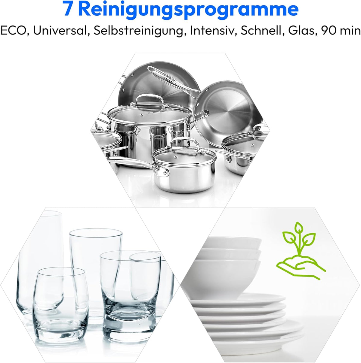 Lavavajillas de sobremesa MEDION DWT60 (capacidad para 6 cubiertos, 7 programas, programa ECO, aprox. 6,5 litros de consumo, AquaStop, pantalla LED, seguro para niños, MD37496) plateado