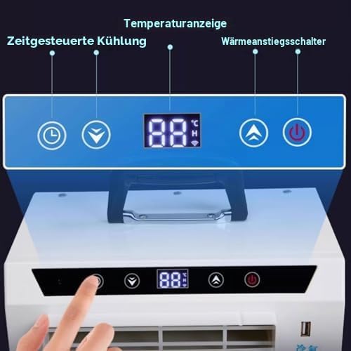 Tragbare Split-Klimaanlage 3000 BTU, Touchpanel & Fernbedienung, 24H Timer für Home Office Camping, Keine Montage erforderlich