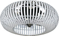 Ventilador de techo inteligente Varin® con luz, Wi-Fi Tuya, Ø 50 cm, lámpara de techo con ventilador, ventilador con luz de techo con 4 casquillos E27 (sin bombillas), mando a distancia, bambú blanco