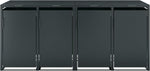 STEELSØN Thoria Mülltonnenbox 4er bis 240L – Mülltonnenverkleidung aus Stahl in Anthrazit – hochwertige Müllcontainer für 4 Tonnen – Müllbox wetterfest – UV-beständige Gerätebox/Mülltonnen Box