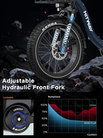 Bicicleta eléctrica HITWAY BK6S Plus con batería de 48V 27Ah y autonomía de 110-150 km, bicicleta eléctrica urbana de 20 pulgadas con neumáticos anchos y doble cesta portaequipajes, motor de 250W, 25 km/h, cambio de 7 velocidades