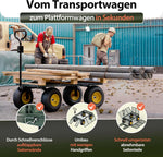 GARDEBRUK® Bollerwagen 550kg Belastbar Klappbar Stabil Herausnehmbare Plane Gerätewagen Handwagen Garten Gartenkarre Gartenwagen Transportwagen Karre