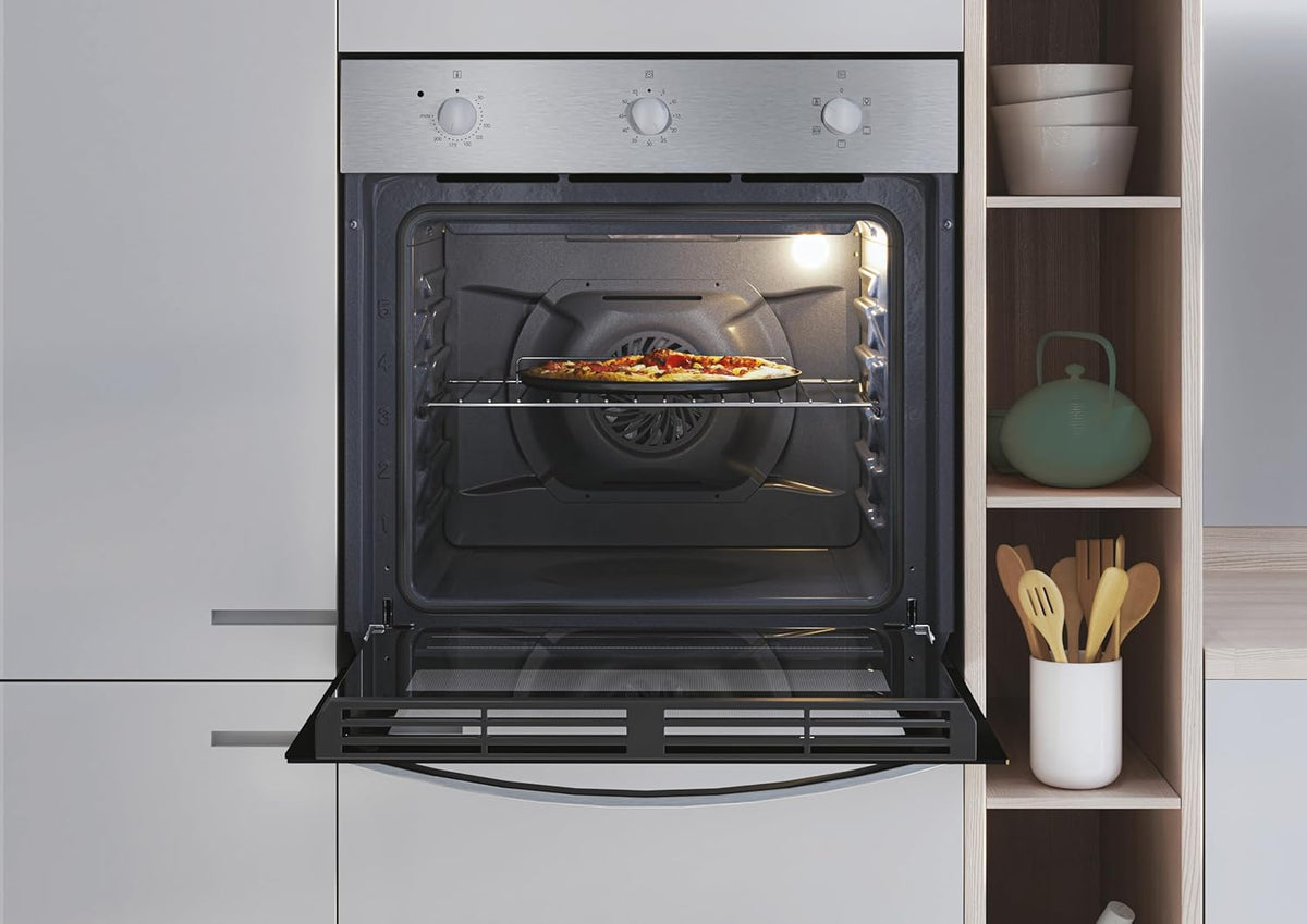 Horno empotrable CANDY FIDC X502, esmalte liso, 65 litros, multifunción, temporizador