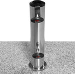 Doppler Trolley Granitsockel 45kg mit Rollen I Schirmständer für Sonnenschirme mit max. 250cm Schirmdurchmesser & 3,2-6,0cm Rohrdurchmesser I Sonnenschirmständer mit Auszieh-Griff