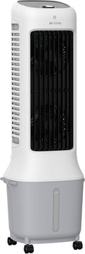 Enfriador de aire de torre premium BE COOL con depósito de agua de 10L y Wi-Fi – 38W, 24 velocidades, 3 modos de viento, alcance de flujo de aire de 12,5m, pantalla LED, control remoto, temporizador, función de secado de aire