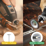 Dremel 8240 Multitool inalámbrico de 12V 2Ah, juego de herramientas multifunción con 2 baterías, 5 complementos y adaptadores, 1 caja Dremel, 65 accesorios para cortar, grabar, lijar, pulir, afilar y taladrar
