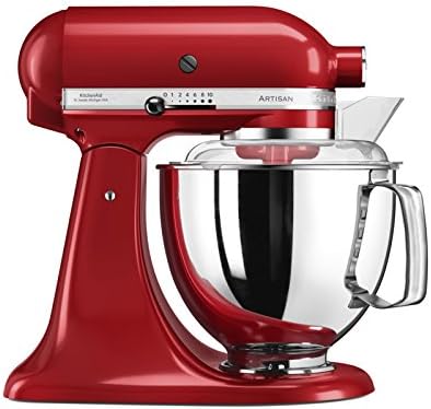 Robot de cocina KitchenAid Artisan con cortador de verduras, picadora de carne y muchos accesorios, 5KSM175PSEER (Rojo imperio)