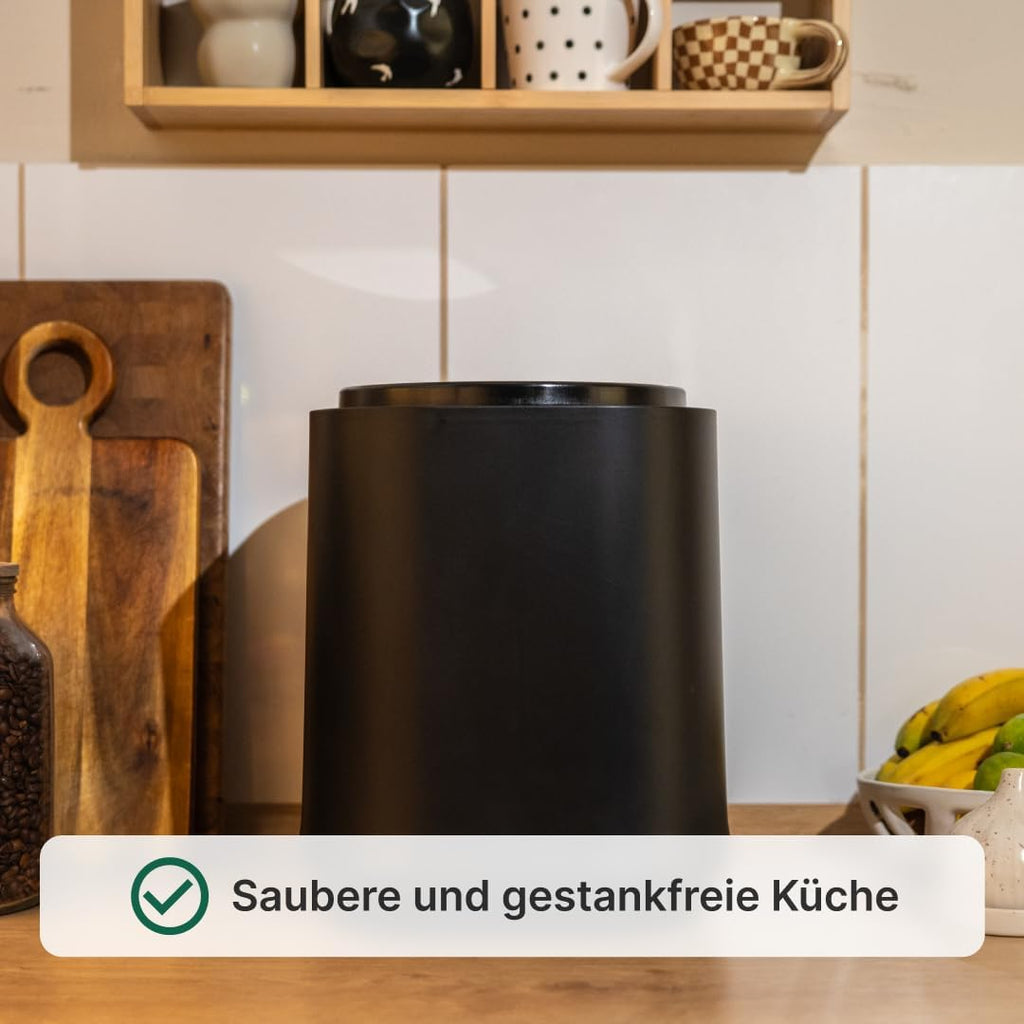 Elektrischer Küchenkomposter 4L | Verwandelt Deine Abfälle mit einem klick in Dünger | WeEarth Elektrischer Komposter (Schwarz)