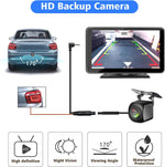 flysclean Pantalla portátil inalámbrica más reciente para Apple CarPlay y Android Auto para coche, estéreo de coche con pantalla táctil HD de 7 pulgadas con Mirror Link, Bluetooth 5.2, cámara de visión trasera, AUX, transmisor FM para todos los vehículos