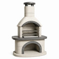 Barbacoa de hormigón refractario de 210 cm, gris/beige
