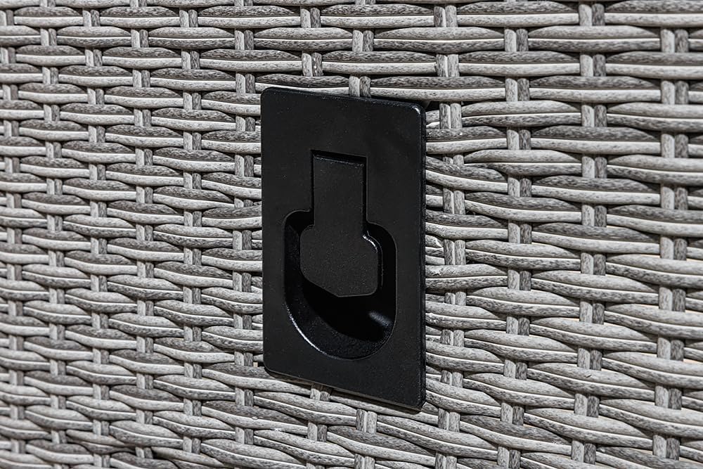 Riess Ambiente Outdoor Gartenstuhl Sylt - grau - Polyrattan - Hochlehner mit Armlehne verstellbar wetterfest