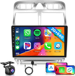 Autorradio Android 2GB 64GB para Peugeot 307 307CC 307SW 2002-2013 con Carplay inalámbrico y Android Auto, pantalla táctil Hodozzy de 9 pulgadas, navegación GPS, Bluetooth, WiFi, radio FM/RDS, SWC, EQ