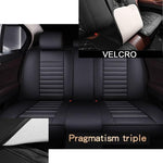 QWEDFSD Fundas de Asiento de Coche para MG MGS5 EV 2025, Protección Impermeable contra el Polvo, Juego Completo de Fundas de Asiento de Cuero, Blanco-Negro/C