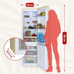 Amica Retro Kühl-Gefrierkombination 244L 181 x 55 x 61,5cm KGCR 387 101 B | 181L Kühlteil 63L Gefrierteil, LED Beleuchtung, Automatische Abtauung, Sicherheitsglas, Chrom-Flaschengitter, Leiser Betrieb