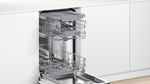 Bosch SPV2HMX42E, Serie 2, Lavavajillas inteligente totalmente integrable, 45 cm de ancho, tercera bandeja para cubiertos, secado extra con solo pulsar un botón, cesta superior ajustable en altura, motor silencioso y eficiente, con aquaStop