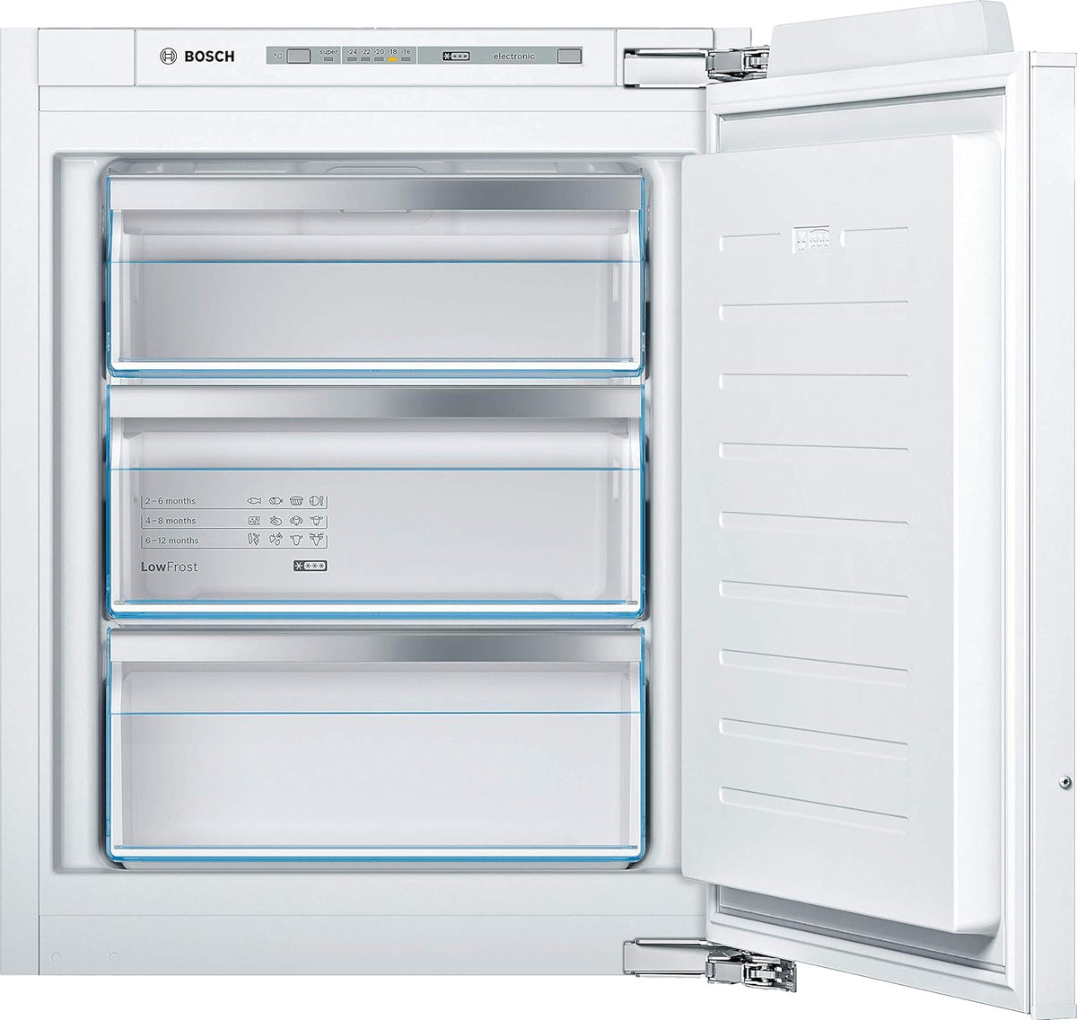 Congelador integrable Bosch GIV11ADC0 Serie 6, 95 kWh/año, 70 l, LowFrost, FreshSense, 72 x 56