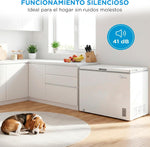 Congelador Arcón MIDEA de 293L | Congelador Horizontal Convertible a Frigorífico con Motor Inverter, Control Electrónico de Temperatura, Cestas con Asa | Arcón Silencioso 41 dB de Bajo Consumo