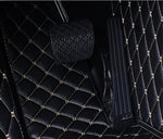 Alfombrillas de coche delanteras y traseras a medida en 3D con logotipo – Matscarlux™ - Protección completa y estilo personalizado (Negro y Azul)