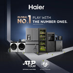 Vinoteca Haier SERIE 5 HWS79GDG I Bodega climatizada para 79 botellas I Nueva tecnología para un almacenamiento óptimo I Vinoteca de 2 zonas, puerta de cristal UV y 5 estantes de madera I Vinoteca de baja vibración