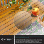 KESSER® Banco de jardín de madera, resistente a la intemperie | Para 3 a 4 personas | Banco de parque de madera maciza | Banco con capacidad de carga de 320 kg, 150 cm | Banco para balcón, terraza y jardín, incl. funda, marrón claro