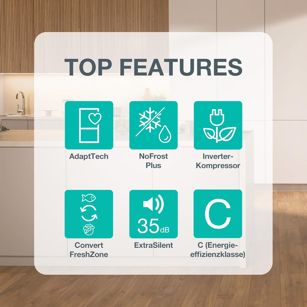 Gorenje NRK620CA2XL4 Frigorífico combi/Independiente/331L volumen total/ 35dB/Clase energética: C/AdaptTech/NoFrost Plus/Convert FreshZone/CrispZone con control de humedad/KitchenFit/(AnxAlxPr): 60 × 200 × 59,2 cm/Gris
