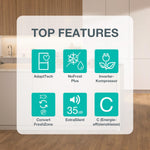 Gorenje NRK620CA2XL4 Frigorífico combi/Independiente/331L volumen total/ 35dB/Clase energética: C/AdaptTech/NoFrost Plus/Convert FreshZone/CrispZone con control de humedad/KitchenFit/(AnxAlxPr): 60 × 200 × 59,2 cm/Gris