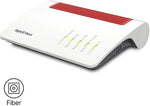 FRITZ!Box 5590 Fiber | Router para conexión de fibra óptica (Wi-Fi 6, hasta 2400 Mbps (5 GHz) y 1200 Mbps (2,4 GHz), WLAN Mesh, base DECT, puerto LAN de 2,5 gigabits, apto para Alemania)