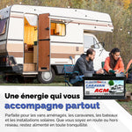 Batería AGM Electronicx 100Ah Premium 12V recargable - Batería de coche para autocaravana y panel solar 100 Ah