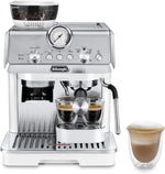 Cafetera espresso De'Longhi La Specialista Arte EC9155.MB con portafiltro y molinillo, 8 niveles de molienda, 15 bares, 3 niveles de temperatura, boquilla para espuma de leche, 1300 W, depósito de 1,5 l, acero inoxidable/negro, incluye kit de barista