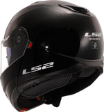 LS2, Casco de moto modular Strobe II negro brillante,