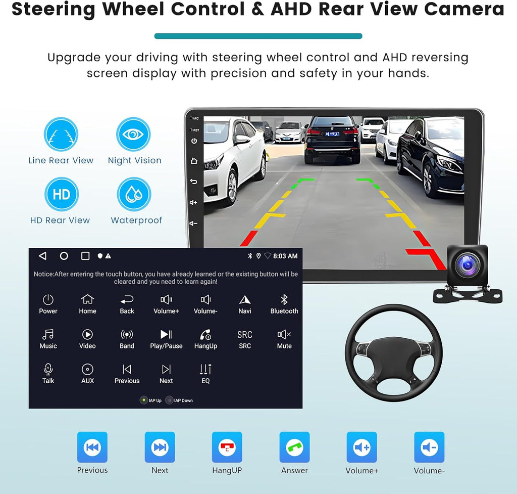 [2G+64G] Hikity Autoradio Android 15 para Peugeot 3008 2009-2015, Carplay inalámbrico y Android Auto, pantalla de 9 pulgadas con GPS, WiFi, Bluetooth, Mirror Link, FM/RDS, MIC, SWC, cámara de visión trasera