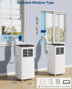 Garvee 8,000 BTU Portable Air Conditioner, 3-in-1 Portable AC Unit with Remote Control, Cool, Dehumidifier & Fan Modes for Rooms up to 350 sq.ft, with Sleep Mode, 24 Hours Timer, and Window Kit