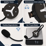 @tec BuddyChat Duo, intercomunicador para auriculares, set de 2 unidades, sistema de intercomunicación Bluetooth 3.0, alcance de hasta 1 km, cancelación de ruido DSP, resistente al agua y al polvo