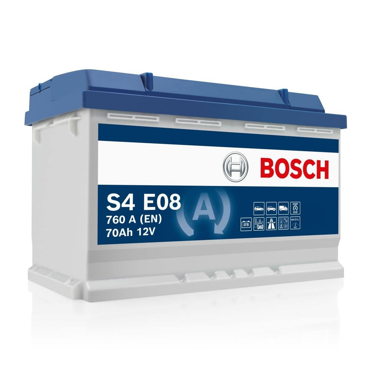 Batería BOSCH Start & Stop S4E08 12V 70Ah 760A 0 092 S4E 081