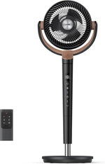 DREO 23dB leiser Standventilator, 120°+120° Omni-direktionale oszillierende Ventilator, 27M Windentfernung, 1615 m³/h Luftvolumen Echt Turbo-Luftzirkulator Fans, 89-102cm Höhe 3 Modi 8-Geschwindigkeit