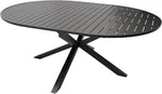 DEGAMO Gartentisch Ausziehtisch Arles 140cm rund, ausziehbar auf oval 200cm, Aluminium anthrazit, Outdoor, wetterfest
