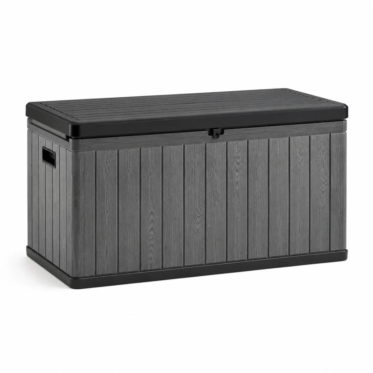 Caja de almacenaje de jardín de plástico gris grafito 117x45x57 cm