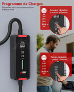 MCEVKELN Cargador Tipo 2 7KW Cargador de Coche Eléctrico con CEE (3 Pines | Monofásico), Corriente Conmutable 6-32A, IP65, Cable de Carga EV Tipo 2 de 7M, IEC 62196-2 EVSE con Bolsa de Transporte