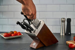 ZWILLING Vier Sterne Bloque de cuchillos autoafilable, hecho en Alemania | 7 piezas, acero especial inoxidable, marrón