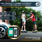 Hoverboard Robway W1 para niños, jóvenes y adultos, control por aplicación, 2 x 350 vatios, función de autoequilibrio, Bluetooth