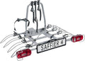 Eufab - Portabicicletas basculante sobre enganche para 4 bicicletas SAFFIER - Eufab