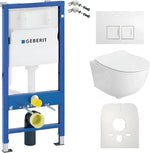 Vorwandelement WC Komplettset Dalia DALIA Wand Tiefspül WC spülrandlos Tornado Spülsystem Softclose Sitz Delta 25 112 cm Weiß