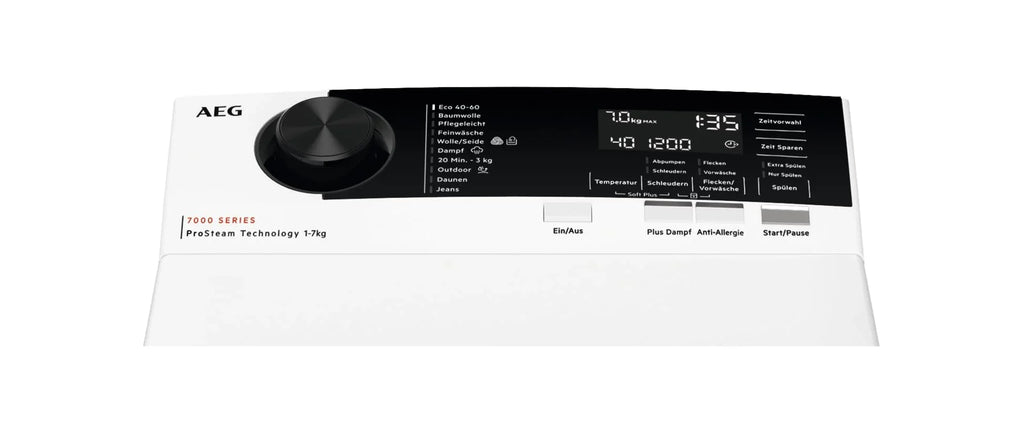 AEG Toplader Waschmaschine Serie 7000 ProSteam 7 kg 1300 U/min Energieklasse A Leise Wasserstopp LTR7A71370