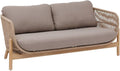 Hespéride – Deona Gartensofa in Taupe und Akazie – 2-Sitzer – Abnehmbare, Wasserabweisende Kissen – Garten-, Terrassen- und Balkonmöbel