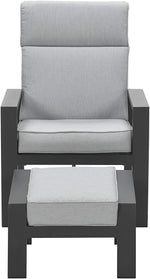 Sillón relax Garden Impressions Luxus con taburete Max, respaldo ajustable