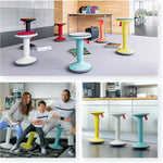 Interstuhl UPis1 - taburete ergonómico con efecto oscilante - altura regulable - taburete con base antideslizante y protección antivuelco - taburete de oficina (naranja salmón, taburete de diseño UP)