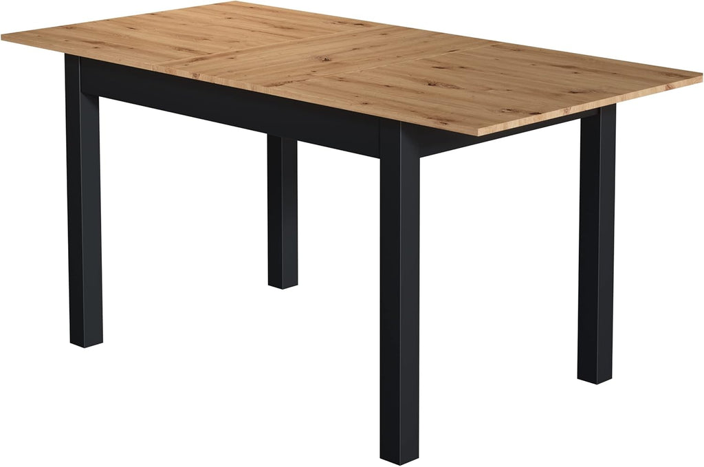 Newfurn Mesa de comedor de roble silvestre, mesa de cocina, mesa de comedor II 120x76,5x70 cm (ancho x alto x profundidad)