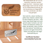 Nexos Trading DIVERO Silla de plátano Sarasota curvada de madera de teca, tratada – Hecha a mano – Color: marrón natural